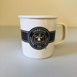 Starbucks Original Pike Place Siren Logo Enamel Tin Metal Coffee Tea Mug 2016